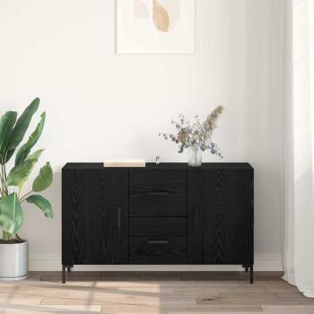 Sideboard Schwarz Eichen-Optik 100 x 36 x 60 cm Holzwerkstoff
