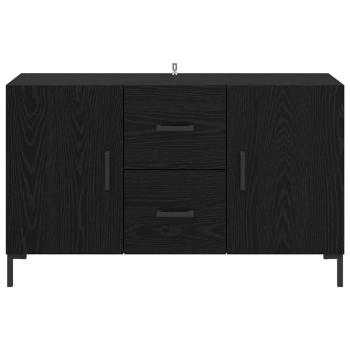 Sideboard Schwarz Eichen-Optik 100 x 36 x 60 cm Holzwerkstoff