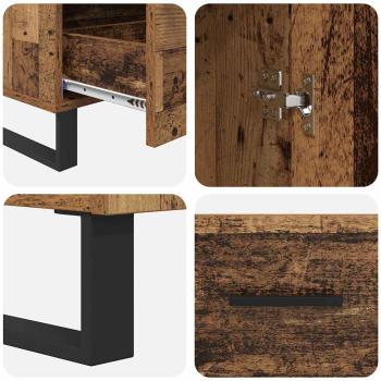 Hochboard Altholz 69,5 x 30 x 115 cm Holzwerkstoff