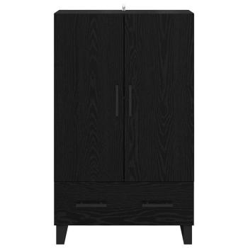 Hochboard Schwarz Eichen-Optik 69,5 x 30 x 115 cm Holzwerkstoff