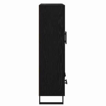 Hochboard Schwarz Eichen-Optik 69,5 x 30 x 115 cm Holzwerkstoff