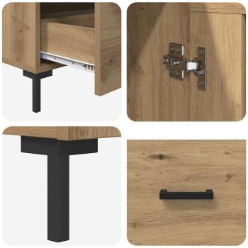 Hochboard Artisan-Eiche 69,5 x 31 x 115 cm Holzwerkstoff