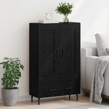 Hochboard Schwarz Eichen-Optik 69,5 x 31 x 115 cm Holzwerkstoff