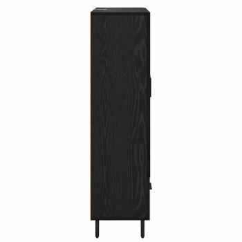 Hochboard Schwarz Eichen-Optik 69,5 x 31 x 115 cm Holzwerkstoff
