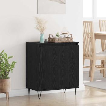 ARDEBO.de - Sideboard Schwarz Eichen-Optik 60 x 35 x 70 cm Holzwerkstoff