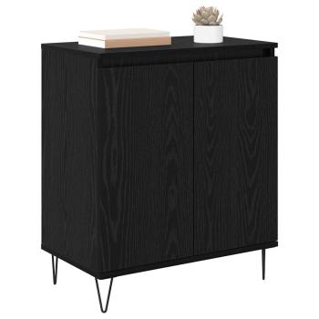 Sideboard Schwarz Eichen-Optik 60 x 35 x 70 cm Holzwerkstoff