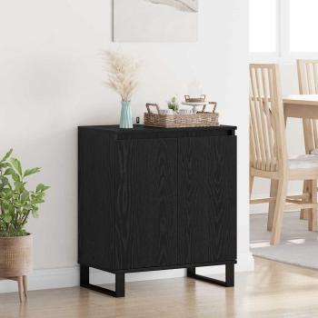 ARDEBO.de - Sideboard Schwarz Eichen-Optik 60 x 35 x 70 cm Holzwerkstoff