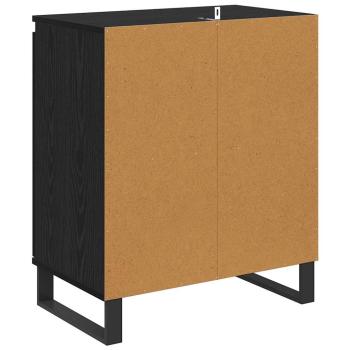 Sideboard Schwarz Eichen-Optik 60 x 35 x 70 cm Holzwerkstoff