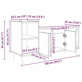 TV-Schränk Altholz 100 x 35 x 55 cm Holzwerkstoff