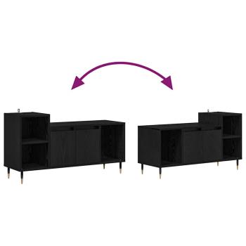 ARDEBO.de - TV-Schränk Schwarz Eichen-Optik 100 x 35 x 55 cm Holzwerkstoff