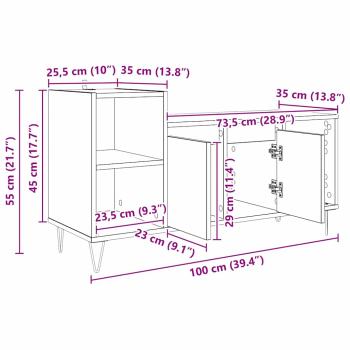 TV-Schränk Altholz 100 x 35 x 55 cm Holzwerkstoff