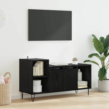 ARDEBO.de - TV-Schränk Schwarz Eichen-Optik 100 x 35 x 55 cm Holzwerkstoff