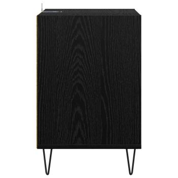 TV-Schränk Schwarz Eichen-Optik 100 x 35 x 55 cm Holzwerkstoff