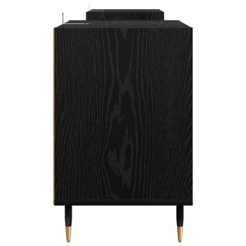 TV-Schränk Schwarz Eichen-Optik 160 x 35 x 55 cm Holzwerkstoff