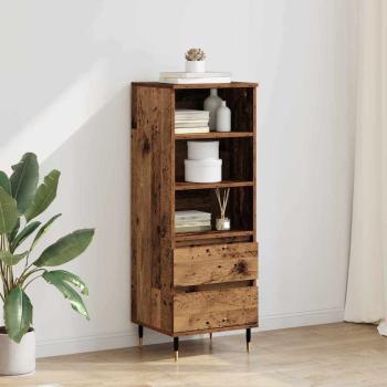 ARDEBO.de - Highboard mit Schubladen Altholz 40 x 36 x 110 cm Holzwerkstoff