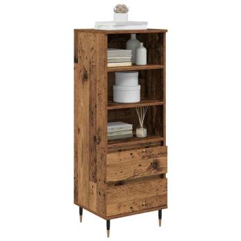 Highboard mit Schubladen Altholz 40 x 36 x 110 cm Holzwerkstoff