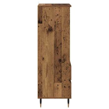 Highboard mit Schubladen Altholz 40 x 36 x 110 cm Holzwerkstoff