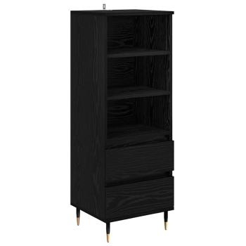 Highboard Schwarz Eichen-Optik 40 x 36 x 110 cm Holzwerkstoff