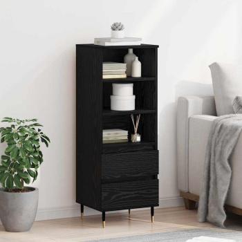 Highboard Schwarz Eichen-Optik 40 x 36 x 110 cm Holzwerkstoff