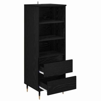 Highboard Schwarz Eichen-Optik 40 x 36 x 110 cm Holzwerkstoff