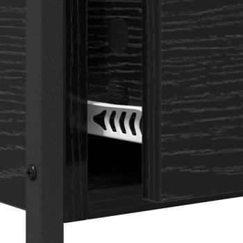 Konsolentisch Schwarz Eichen-Optik 100 x 39 x 78,5 cm