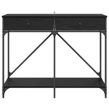 Konsolentisch Schwarz Eichen-Optik 100 x 39 x 78,5 cm