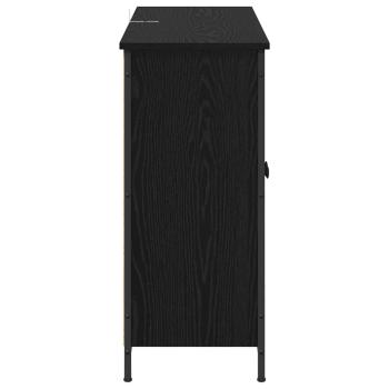 Sideboard Schwarz Eichen-Optik 100 x 33 x 75 cm Holzwerkstoff