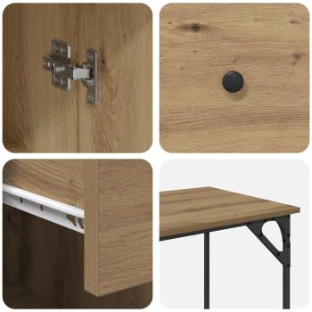 Computertisch Artisan-Eiche 131 x 48 x 75 cm Holzwerkstoff