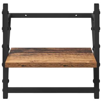 Wandregal-Set 6 pcs Altholz 100 x 25 x 30 cm Holzwerkstoff