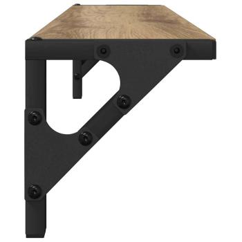 Wandregale 2 pcs Artisan-Eiche 60 x 15 x 15,5 cm Holzwerkstoff