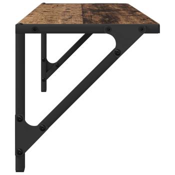 Wandregale 2 pcs Altholz 60 x 25 x 25,5 cm Holzwerkstoff