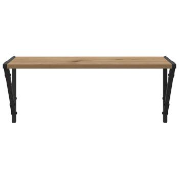 Wandregale 2 pcs Artisan-Eiche 60 x 25 x 25,5 cm Holzwerkstoff