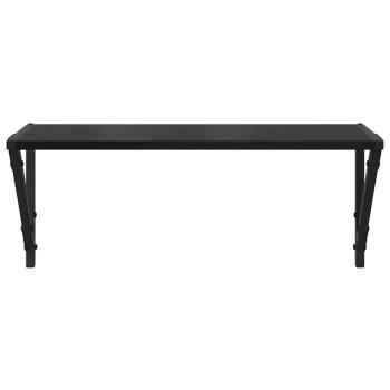 Wandregale 2 pcs Schwarz Eichen-Optik 60 x 25 x 25,5 cm