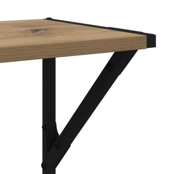 Wandregale 2 pcs Artisan-Eiche 80 x 25 x 25,5 cm Holzwerkstoff