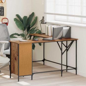 ARDEBO.de - Schreibtisch Altholz 141 x 141 x 75 cm Holzwerkstoff