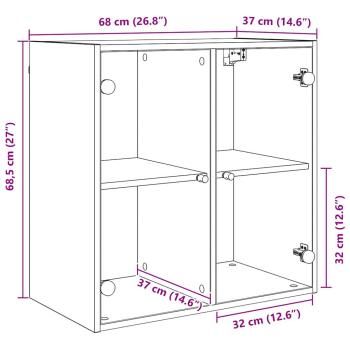 Wandschrank Altholz 68 x 37 x 68,5 cm Holzwerkstoff