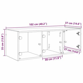 Wandschrank Artisan-Eiche 102 x 37 x 35 cm Holzwerkstoff
