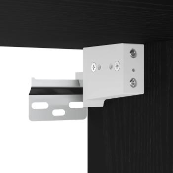 TV-Wandregal Schwarz Eichen-Optik 60 x 30 x 30 cm Holzwerkstoff