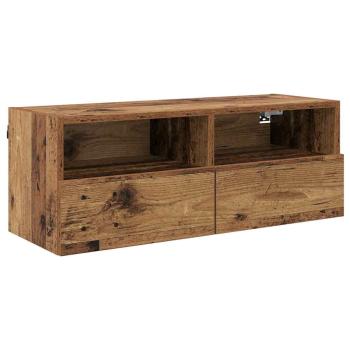 TV-Wandregal Wandmontiert Altholz 80 x 30 x 30 cm Holzwerkstoff