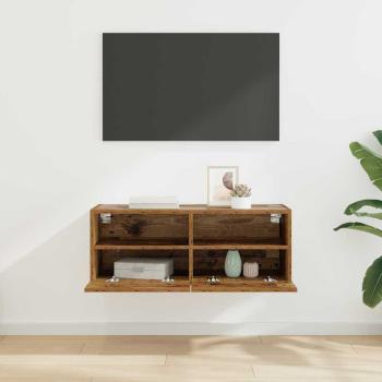 TV-Wandregal Wandmontiert Altholz 80 x 30 x 30 cm Holzwerkstoff
