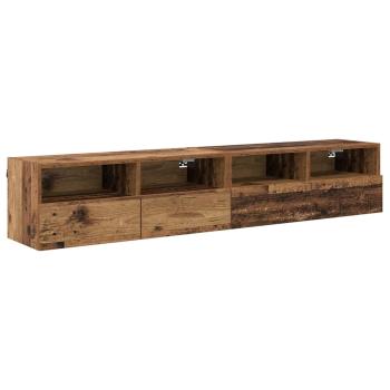 TV-Wandregale 2 pcs Altholz 80 x 30 x 30 cm Holzwerkstoff
