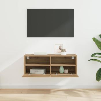 TV-Wandregal Artisan-Eiche 80 x 30 x 30 cm Holzwerkstoff