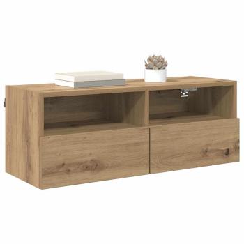 TV-Wandregale 2 pcs Artisan-Eiche 80 x 30 x 30 cm Holzwerkstoff