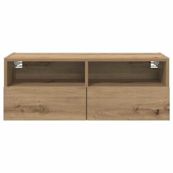TV-Wandregale 2 pcs Artisan-Eiche 80 x 30 x 30 cm Holzwerkstoff
