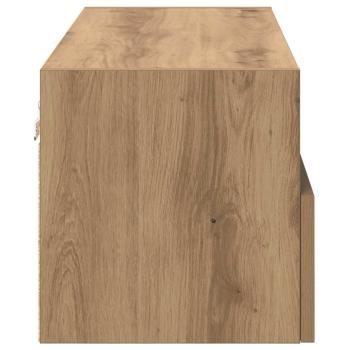 TV-Wandregale 2 pcs Artisan-Eiche 80 x 30 x 30 cm Holzwerkstoff