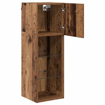 Wandmontierter TV Schrank Altholz 30,5 x 30 x 90 cm