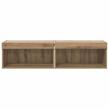 Fernsehtische 2 pcs Artisan-Eiche 60 x 30 x 30 cm Holzwerkstoff