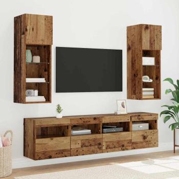 TV-Wandregale 2 pcs Altholz 40 x 30 x 40 cm Holzwerkstoff