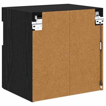 TV-Wandregale 2 pcs Schwarz Eichen-Optik 40 x 30 x 40 cm