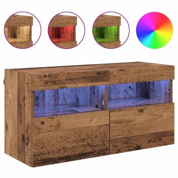 TV-Wandregal Wandmontiert Altholz 80 x 30 x 40 cm Holzwerkstoff